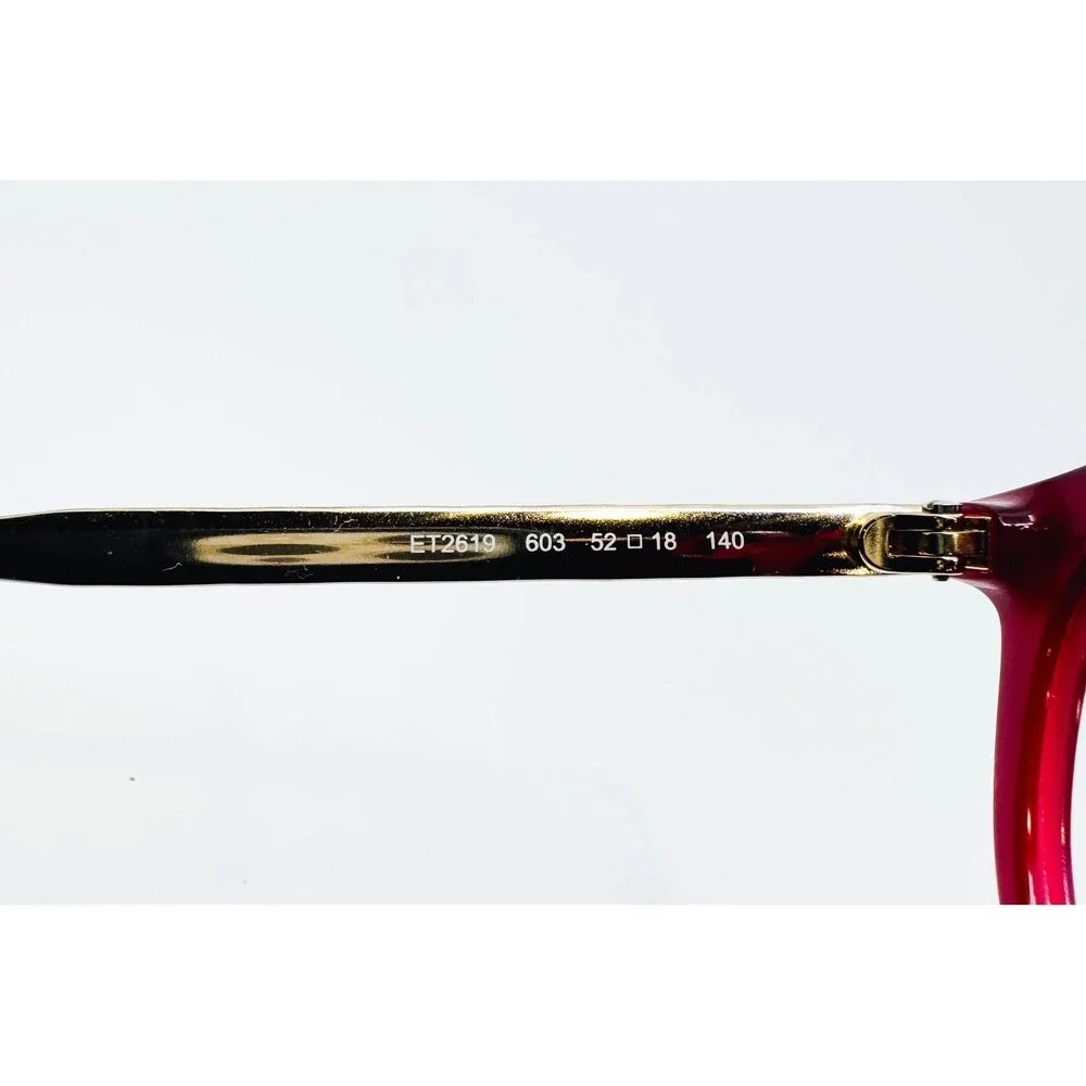 Etro Eyeglasses Frames Womens Burgundy Gold ET2619 603 Round Italy 52-18-140